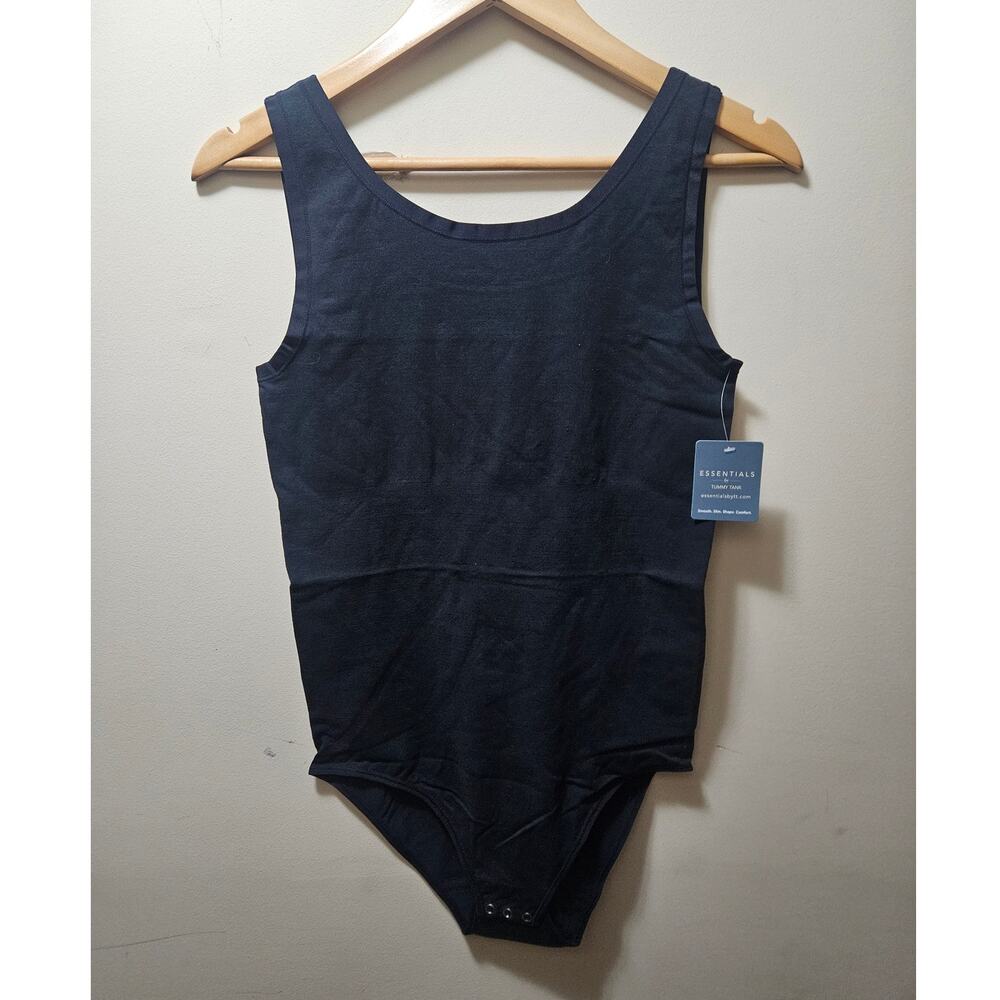 Essentials by Tummy Tank Seamless Scoop Neck Shaping Full Back Bodysuit 1x/2x